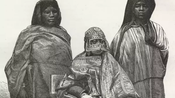 Sultane Djumɓe Fatima binti Abdurahmane, octobre 1863, dessin d'Alexandre Bida