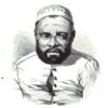 Andriantsuli bin Uza, sakalava né Tsilevaluha (1795-1845), ancien sultan de Maore. Dessin de Lebreton en 1844.